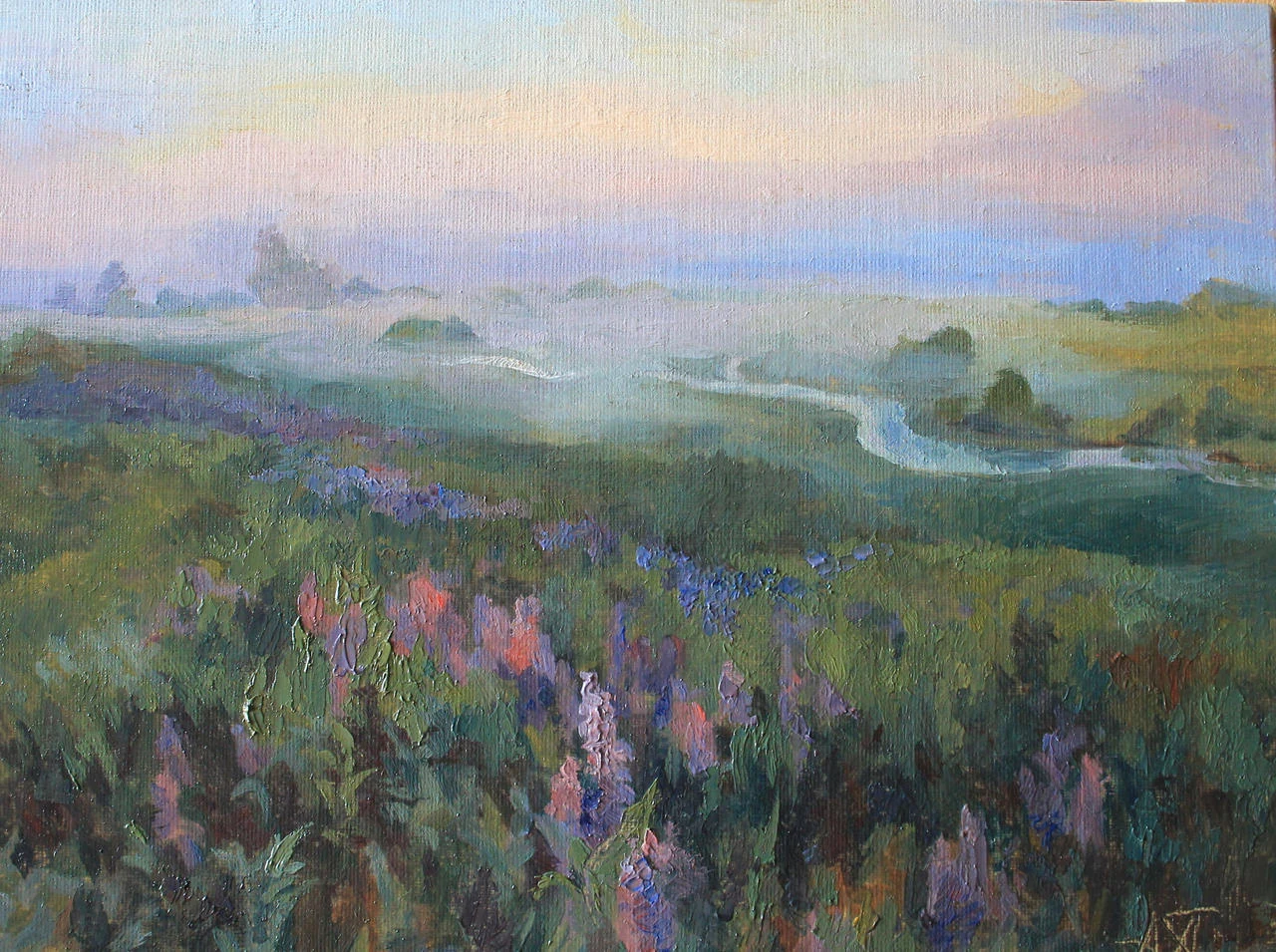 Nebbia mattutina — Dipinto completo